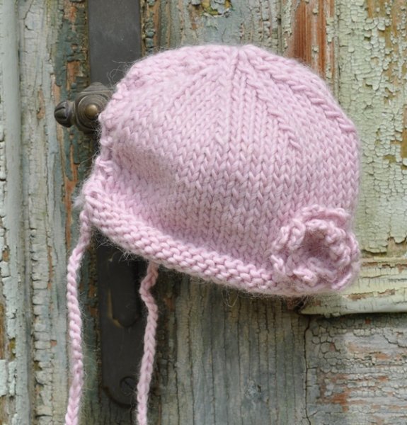 Strickhaube_rosa 0